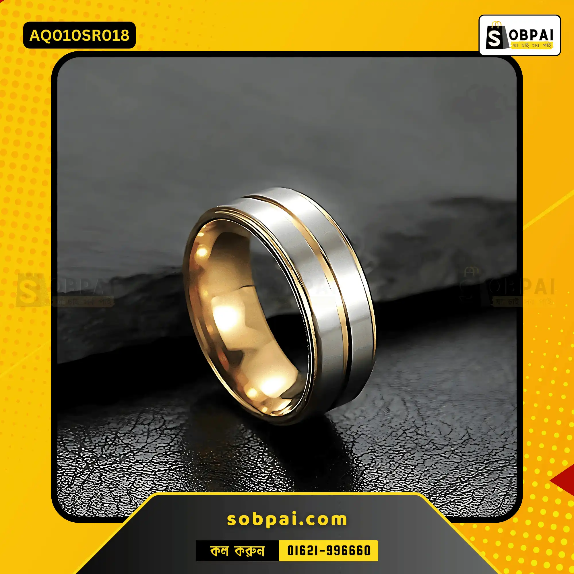 Classic Stainless Steel Finger Ring in BD (Rose Gold -18) - Image 2