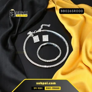 Luxury Wedding Bridal Jewelry Sets for Women Necklace Bracelet ? Australia Crystal Long Earring Set Elastic