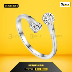 Adjustable Elegant Wedding and Engagement Ring (Silver)