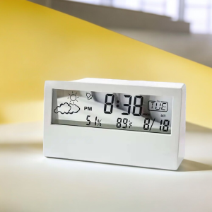 SobPai Bedside Table Number Clock Nightlight Backlight Electronic Clock Large Number LED Digital Alarm Clock with Temperature and Humidity Display - Versatile and High-Quality Clock for Bedrooms, Offices, and Homes