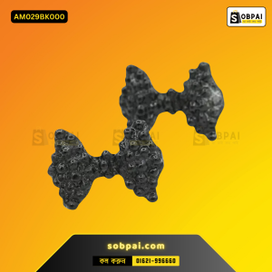 Elegant Black Butterfly Bow Earrings