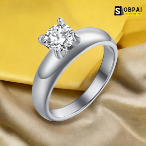 Title: SobPai Stainless Steel Rings with 6.5mm Round Moissanite for Women and Men - Elegant Wedding Bands, Engagement Rings, and Everyday Fine Jewelry Accessories - Available in Sizes 6-12