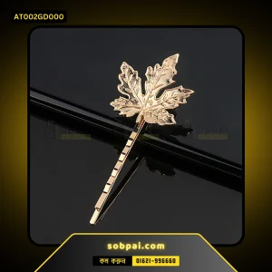 Elegant Gold Maple Leaf Hair Clip