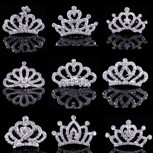 Children's Rhinestone Crystal Tiaras and Crowns for Small Kids Girls - Heart Princess Party Accessories Hair Jewelry Ornaments