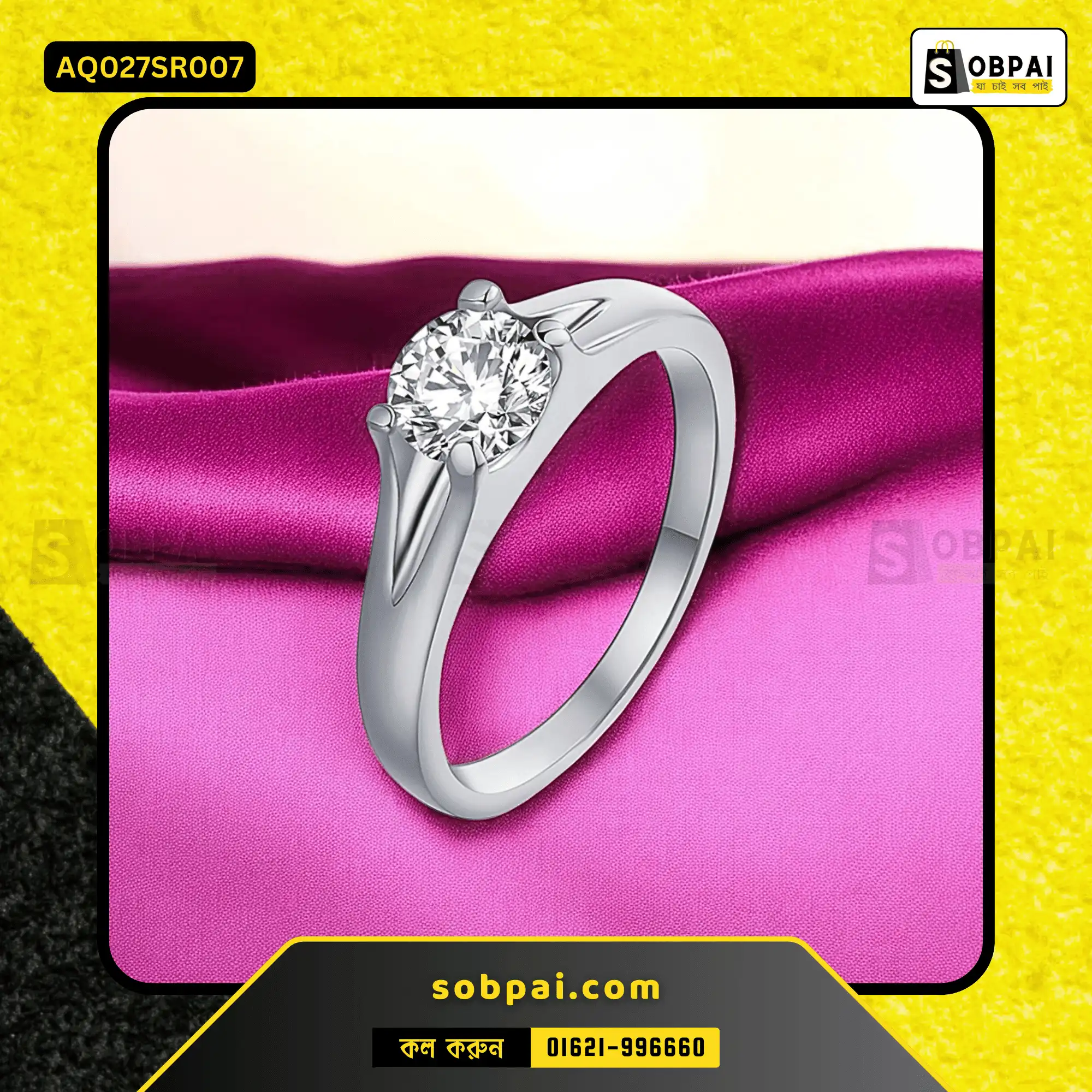 Elegant Crystal Stainless Steel Women?s Rings (Silver - 7)