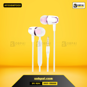 Colorful Wired In-Ear Headphones - White Pink