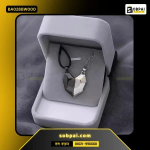 Black & White Heart Pendant Necklace