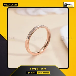 Elegant Crystal Finger Ring for Women (Gold - 18)