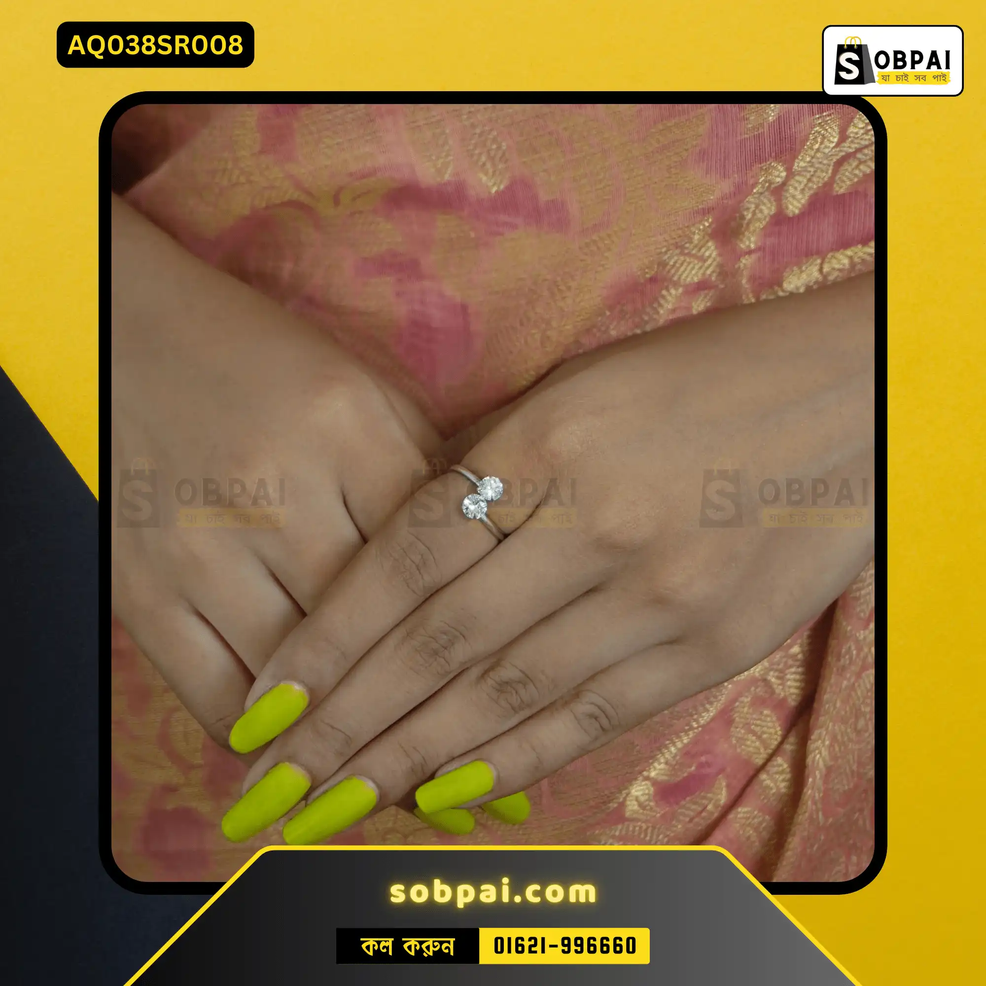 Elegant Stainless Steel Wedding & Engagement Ring (Silver, 8) - Image 3