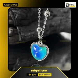 Mood Heart Necklace with Temperature Change (Silver)