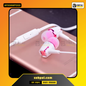 Colorful Wired In-Ear Headphones - White Pink