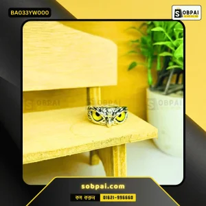 Adjustable Yellow Owl Ring for All