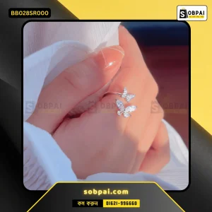 Elegant Butterfly Zircon Ring for Women