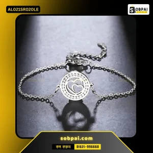 Elegant Double Heart Crystal Bracelet(Silver)