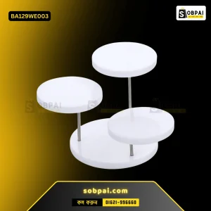 3-Layer Rotating Cake and Jewelry Stand- White