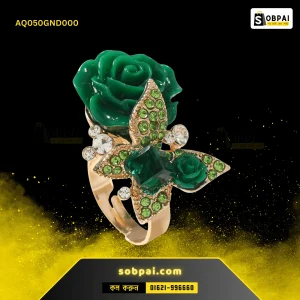 Elegant Crystal Butterfly Fashion Ring (Green)