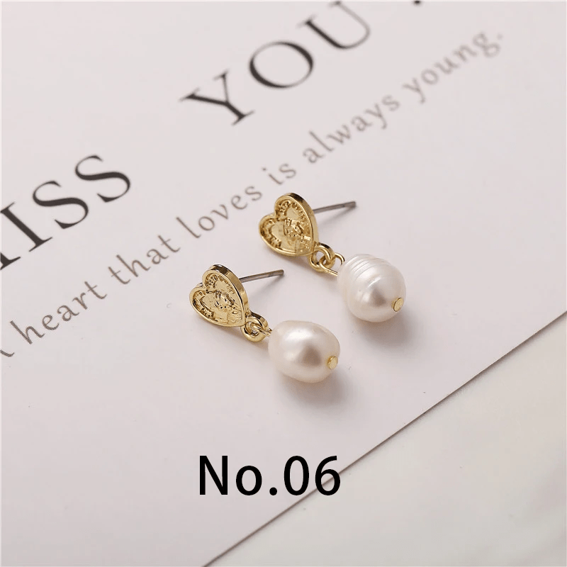 Timeless 925 Silver Antique Freshwater Pearl Heart Earrings by SobPai - Elegant Vintage Jewelry for Every Occasion - Image 3