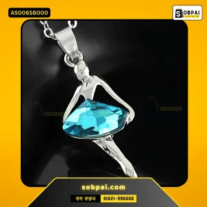 Elegant Ballerina Crystal Necklace for Women (Sky Blue)