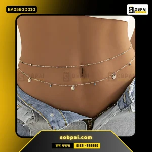 Elegant Crystal Belly Chain for Women (Silver)