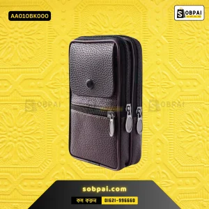 Portable PU Leather Men?s Waist Bag (CF + Chocolate)