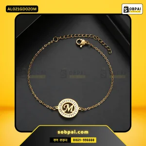 Stylish Alphabet Charms Bracelets for Women (Gold)