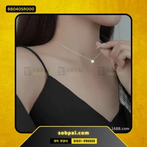 Elegant Zircon Clavicle Necklace for Women (Silver)