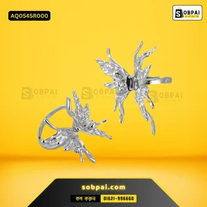 Irregular Gothic Butterfly Rings for Women (Silver)
