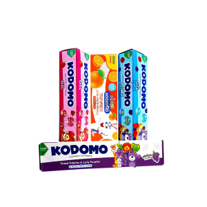 Kodomo Tooth Paste Cream (Strawberry, Orange, Grpape) - 80 Gm