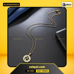 Elegant Crystal Love Pendant Necklace (Gold)