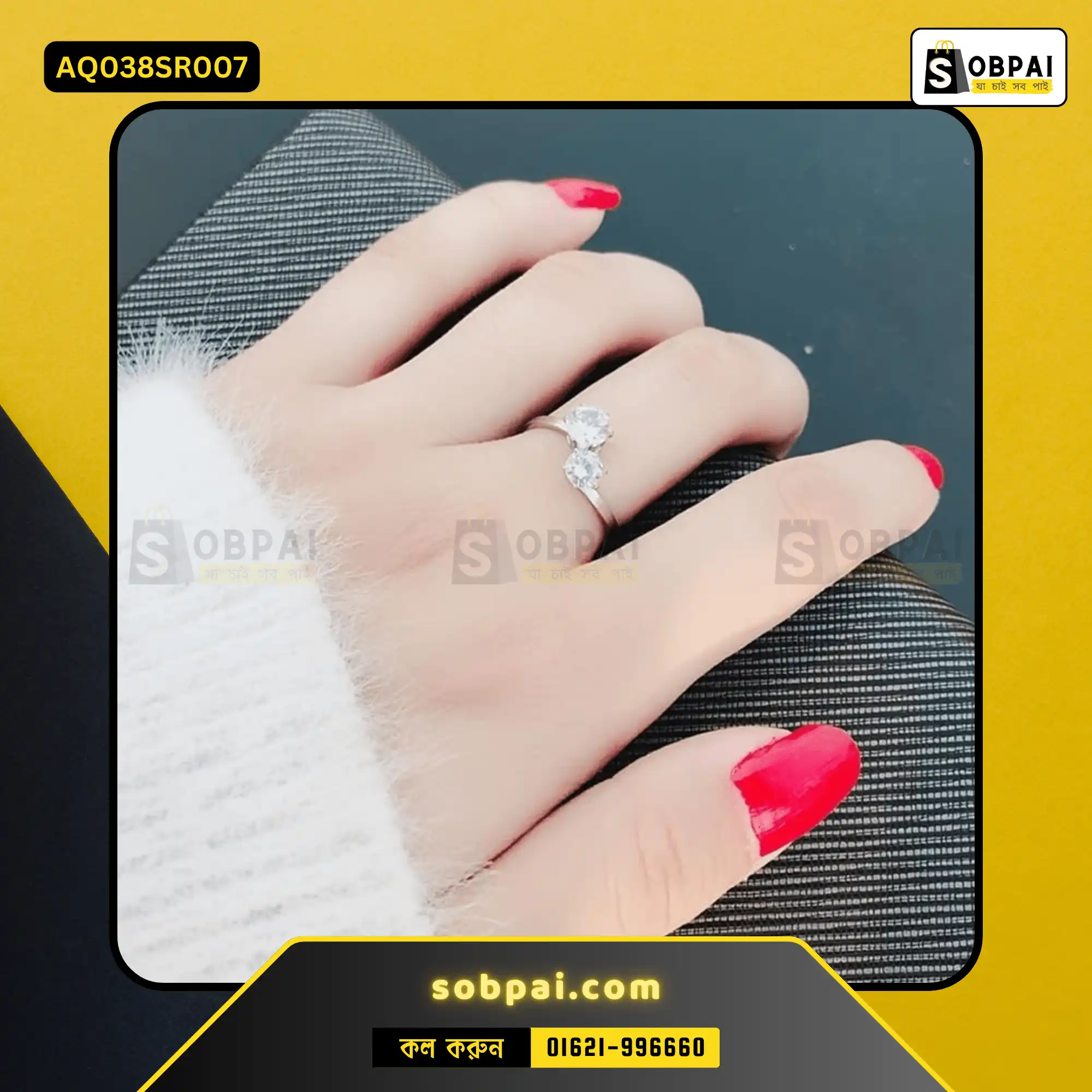 Elegant Stainless Steel Wedding & Engagement Ring (Silver, 7) - Image 3