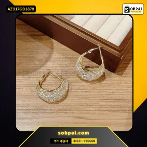 Elegant Gold Oval Water Drop Earrings