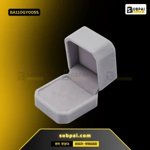 Elegant Velvet Jewelry Ring Box (GREY)