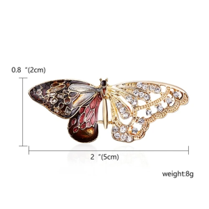RINHOO Fashion Handmade Colorful Butterfly Couple Birds Dragonfly Crystal Rhinestone Brooch Pin for Women Lady Costume Jewelry - Elegant and Versatile Accessory for All Occasions