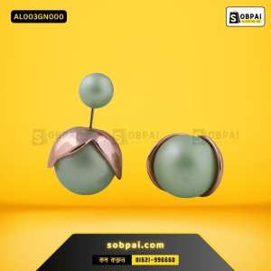 Romantic Double Ball Pearl Earrings - Green