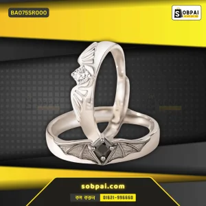 Elegant Angel Demon Adjustable Couple Rings -  (White, Silver)