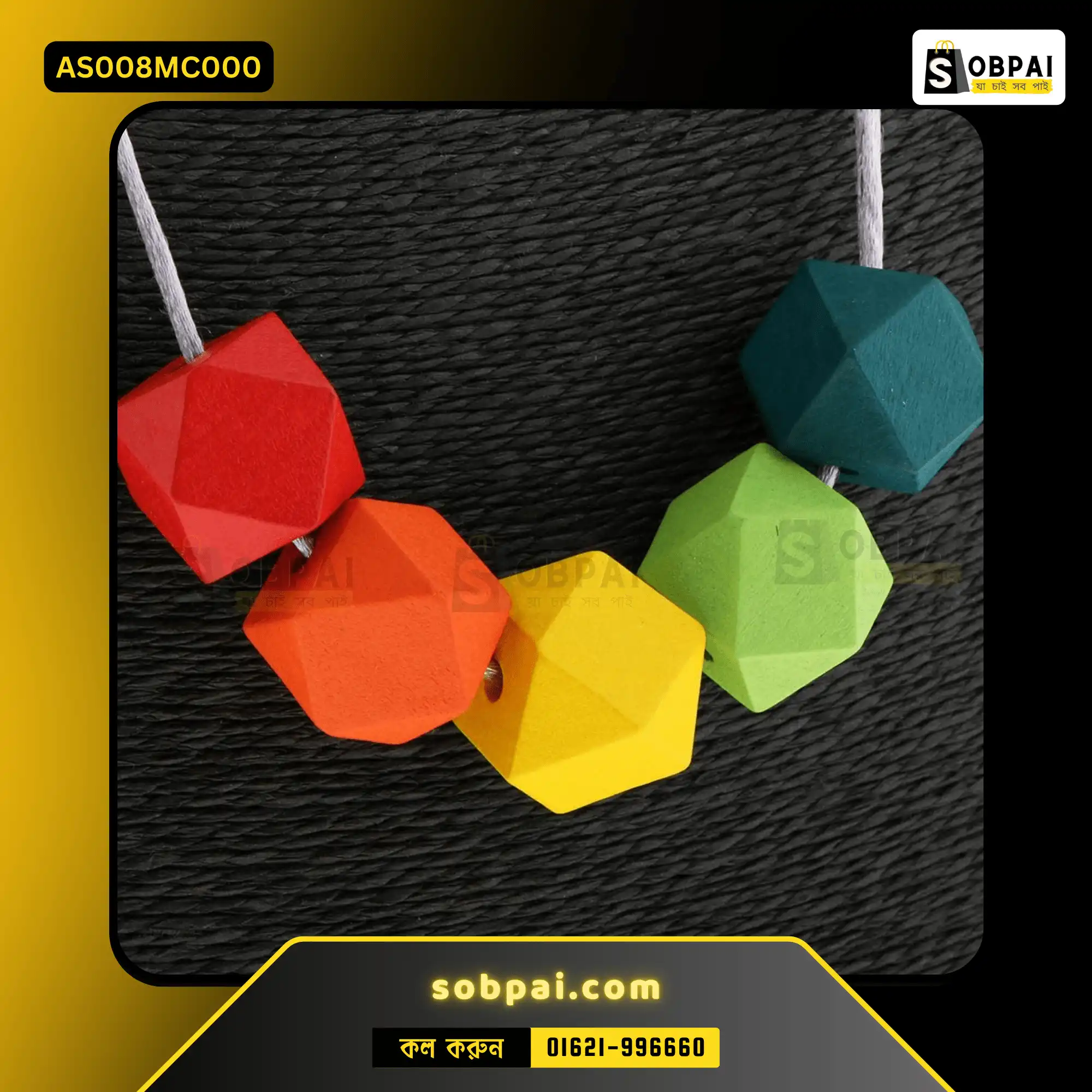 Natural Wooden Necklace for Women -Random - Image 4