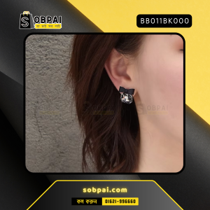 Black Butterfly Stud Earrings with a Push-Back Clasp for Secure and Comfortable Wear