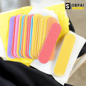 SobPai Professional Colorful Nail File Set - Mini Double-Sided Emery Boards, Washable Sandpaper Nail Buffers for Nail Care and Manicure
