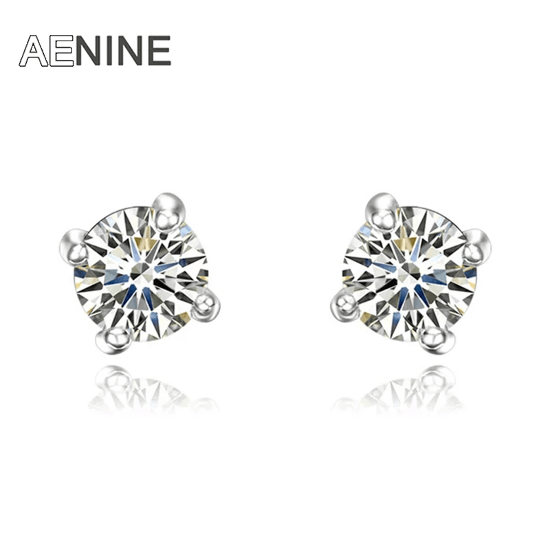 SobPai Classic Moissanite and Diamond Earrings, Fine Jewelry with Six-Prong Setting, Perfect Gift for Women and Girls, 3mm Moissanite, Durable and Corrosion-Resistant Nickel-Iron Alloy, Customizable Size - Image 2