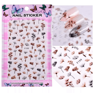 SobPai Nail Sticker Adhesive Letter Sliders Design 3D Decal Nail Art Transfer Stickers Manicure DIY Decor Tips Tool