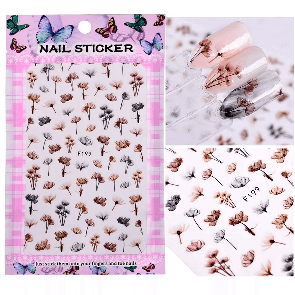 SobPai Nail Sticker Adhesive Letter Sliders Design 3D Decal Nail Art Transfer Stickers Manicure DIY Decor Tips Tool - Image 2