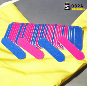 SobPai lot Disposable Nail Files - Professional Double-Sided Wooden Nail Buffers, Washable and Portable Manicure Tools for Nail Art and Nail Care, Suitable for Salons, Homes, Travel, and Hotel Use - Red