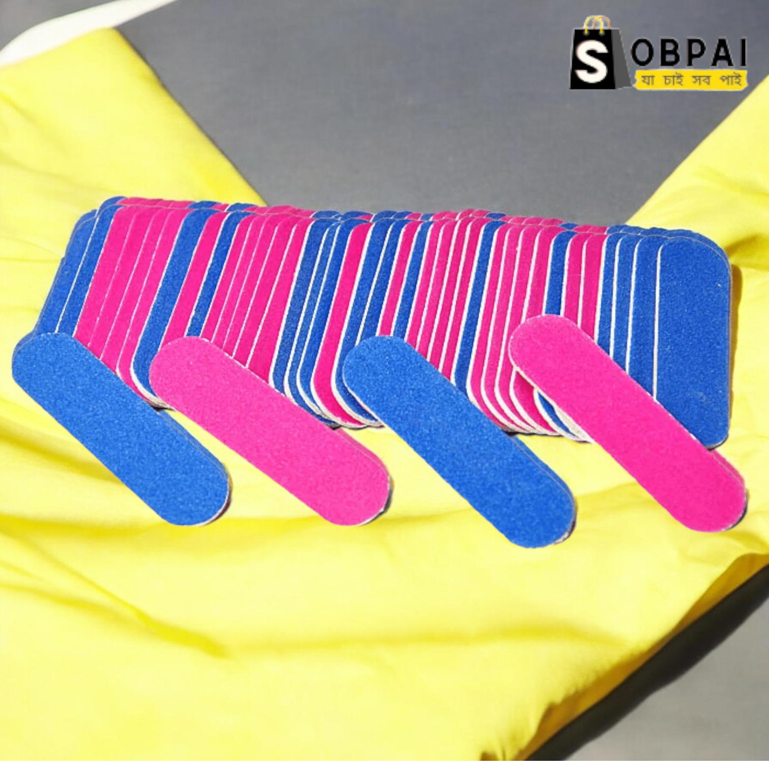 SobPai lot Disposable Nail Files - Professional Double-Sided Wooden Nail Buffers, Washable and Portable Manicure Tools for Nail Art and Nail Care, Suitable for Salons, Homes, Travel, and Hotel Use - Red