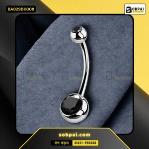 Black Rhinestone Belly Button Piercing Jewelry