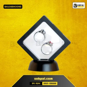 Floating Jewelry Display Case for Gems (9cm Storage Boxes & Bins) - black