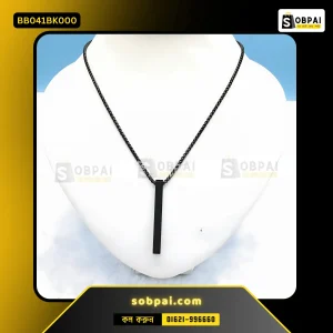 Trendy Hip-Hop Geometric Pendant Necklace (Black)