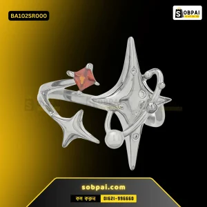 Irregular Zircon Star Party Ring (Resizable) - silver