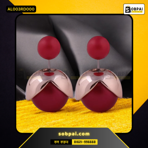 Romantic Double Ball Pearl Earrings - Red