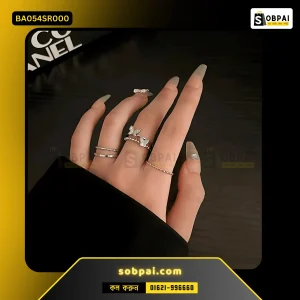 Elegant Butterfly Adjustable Finger Rings ( Silver)