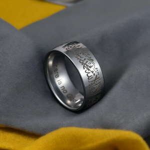 SobPai Stainless Steel Religious Unisex Ring - Size 10, Silver, Ideal for Birthday Gifts, Net Quantity 1